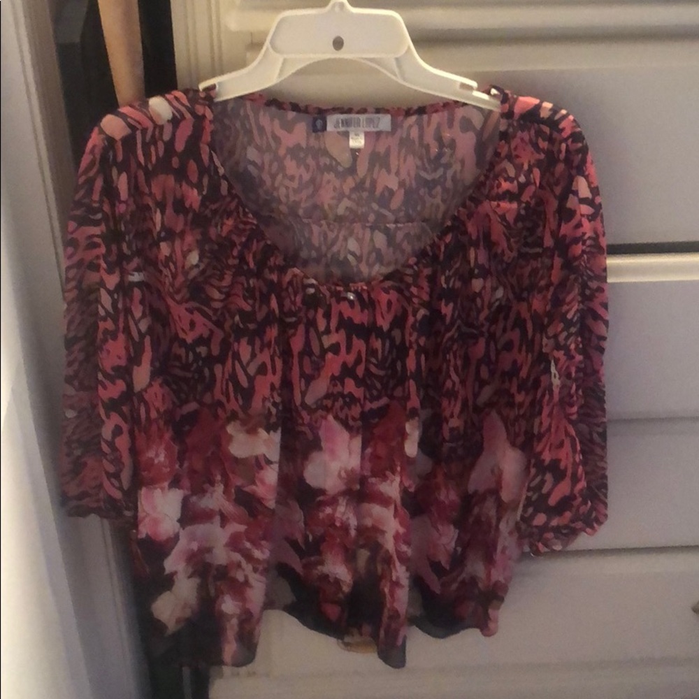 Jennifer Lopez silky blouse
